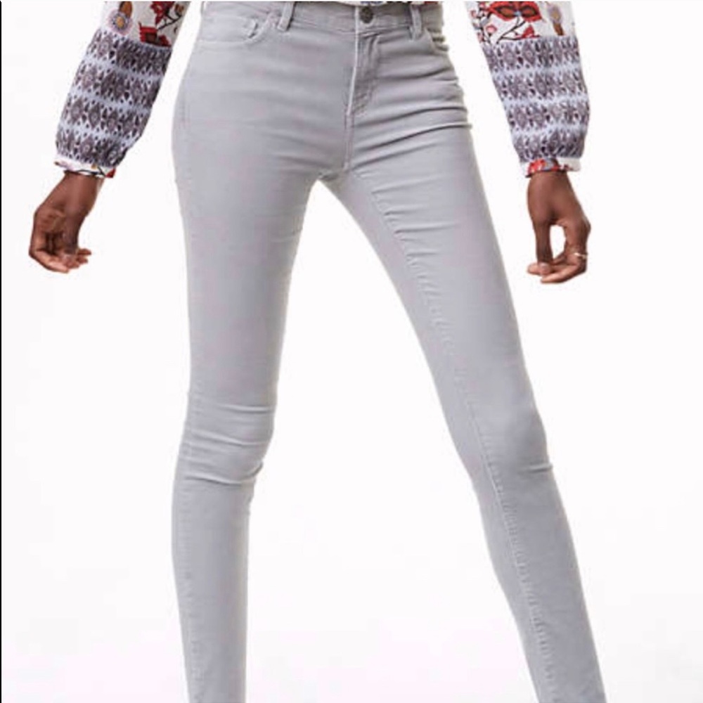 Ann Taylor LOFT Modern Skinny Gray Cords, Size 27